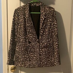 Express Leopard Print Blazer